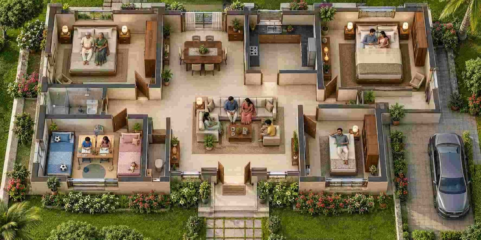 Placement of Family Members in the Building and Bedrooms
