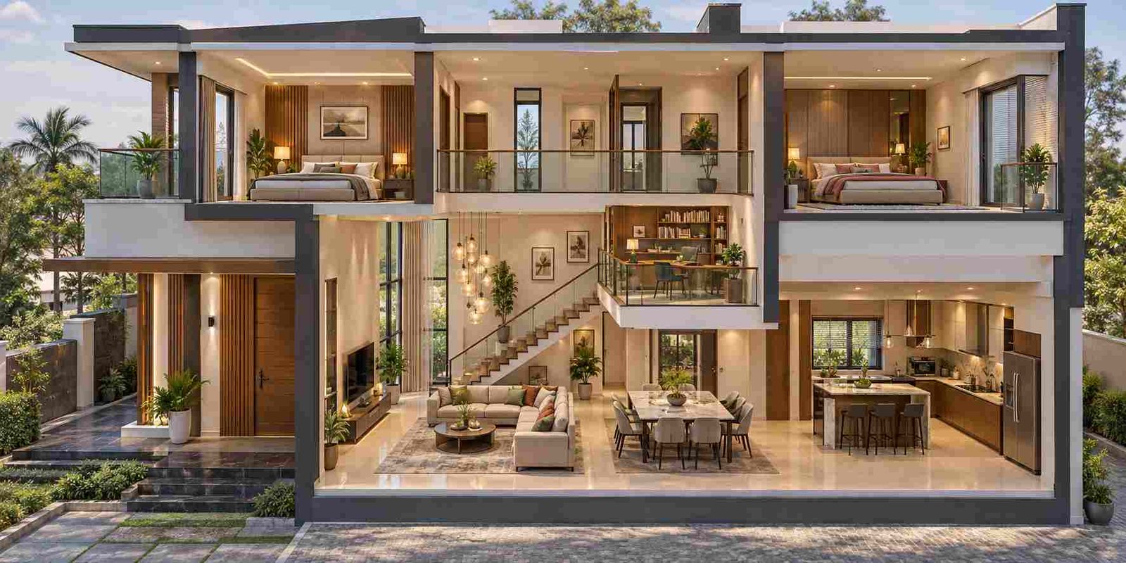 Duplex House and Mezzanine Floor