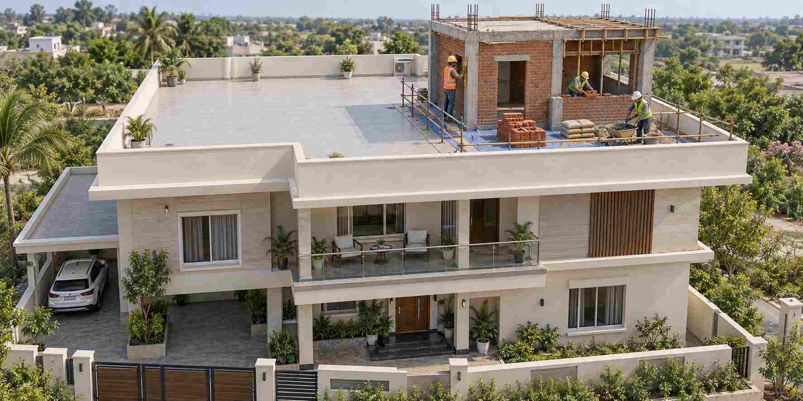 Construction on a Terrace
