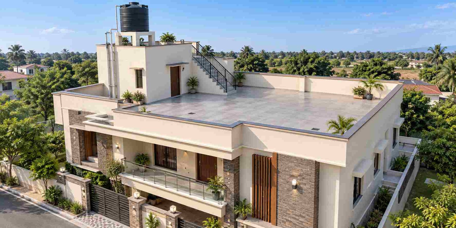 Overhead Water Tank and Higher Terrace Levels